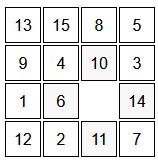 A fifteen puzzle in a random state